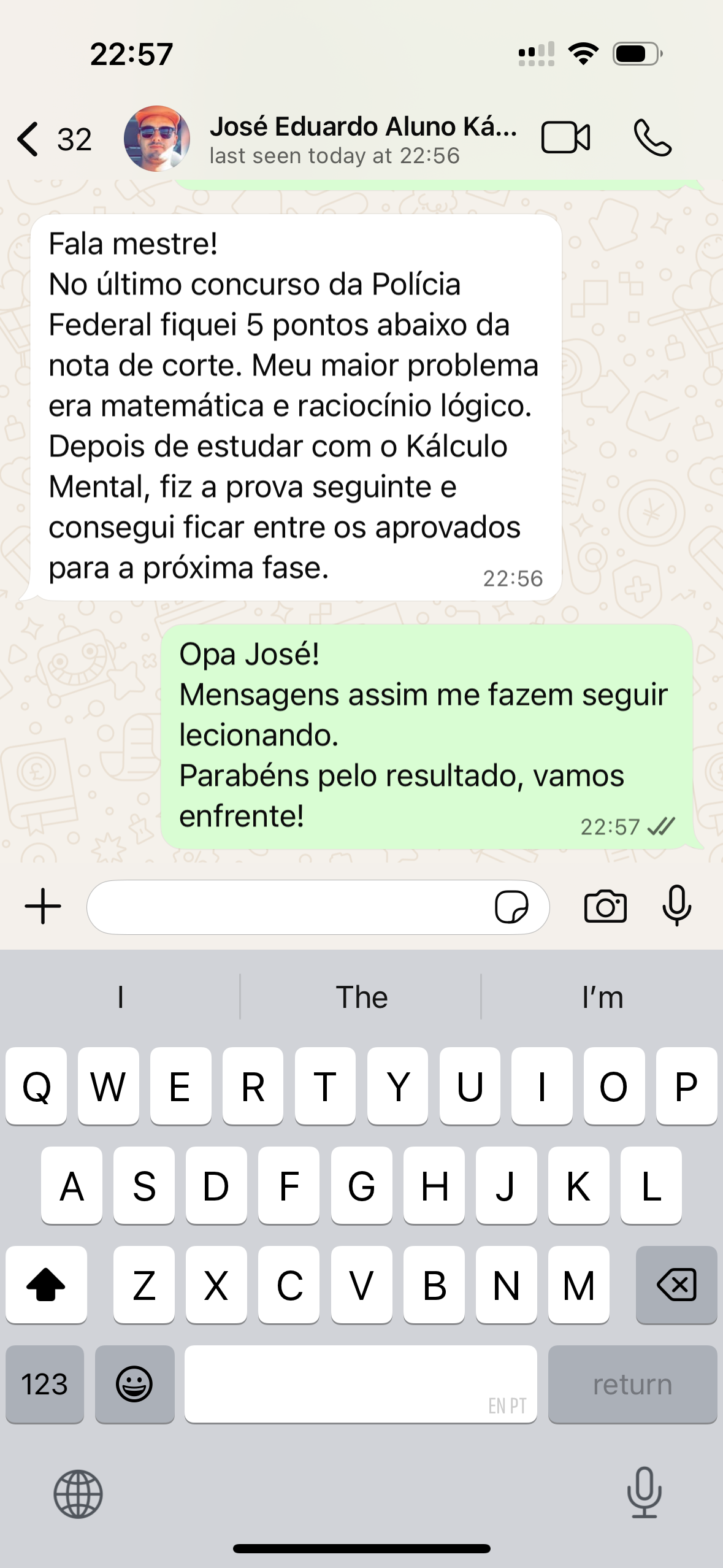 Depoimento de José, aluno do Kálculo Mental, sobre aprovação no concurso da Polícia Federal
